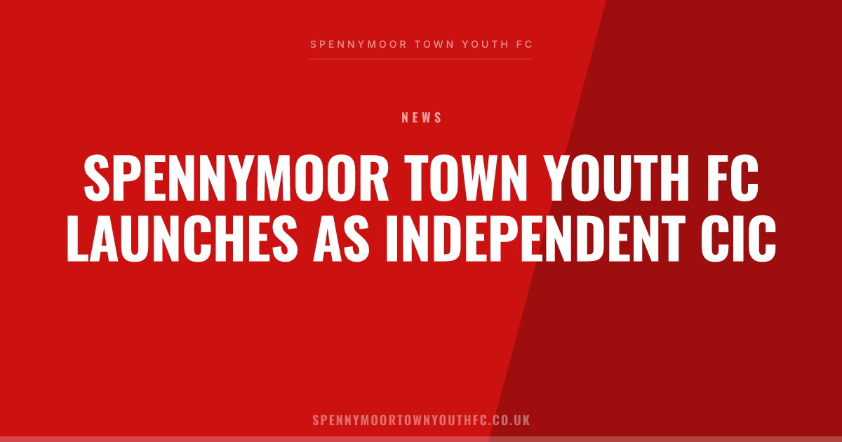 Spennymoor Town Youth FC Launches as Independent CIC